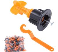 TOPWAY Tile Leveling System 500pcs Pack Reusable Tile Levelers Spacers for Building Walls Floors + Special Wrenches (Cross Type) 347836