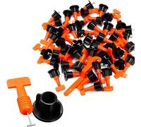 TOPWAY Tile Leveling System 500pcs Pack Reusable Tile Levelers Spacers for Building Walls Floors + Special Wrenches 347826