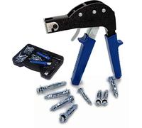 TOPWAY Wall Anchor Setting Tool Kit 72Pcs, Steel Metal Plasterboard Cavity Hollow Wall Fixings Screws Anchors Plugs Assortment Set 405504