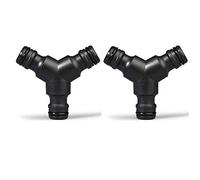 TOPWAYS 2 pack Snap On Hose Splitter (3 Way) 1/2" Y Male Garden Hose Connector