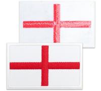 TOPWAYS 2PCS British Union Jack Patch United Kingdom Flag Patch Tactical Patches Hook and Loop Applique for Backpack Hat Jacket Jeans Travel (England, Hot-melt Adhesive)
