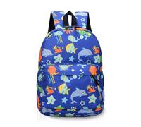 TOPWAYS Cute Backpack School Bag, Multifunctional storage Waterproof Nylon Large Rucksack Elementary Schoolbag Book Casual Daypack for Girls Boys 3-8 years old (Blue Sea Animals)