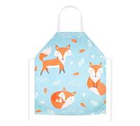 TOPWAYS Kids Aprons, Cute Cartoon Kitchen Cooking Baking Apron for Boys and Girls, Children's Apron for Art Painting Gardening (cartoon foxes)
