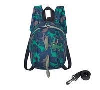 TOPWAYS Kids Dinosaur Backpack Boys Girls Toddler Rucksack, Cartoon Safety Anti-Lost Strap Rucksack with Reins, for 1-3 Years Old Toddler (Blue)