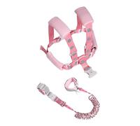 TOPWAYS Toddler Reins, Boy Girls Baby Walking Harness, 3in1 Toddler Anti Lost Leash with Lock and Reflective Anti Lost Safety Wrist Link Belt (Whale Reins Pink 1.5m)
