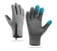 TOPWAYS Winter Gloves for Men and Women, Touch Screen Anti-slip Lightweight Gloves Liners -Slip Silicone Gel - Elastic Cuff - Thermal Soft, for Cycling Biking Sporting Running Climbing (Grey, XL)