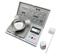TOPWEIGH Reloading Scale with Metal Powder Pan, Grain Scale - Silver, 1500 Grains x 0.1gn, Powder Scale, Digital Powder Scale for Reloading, 100g x 0.01g, Powder Scoop, 50g Cal Weight & Batteries
