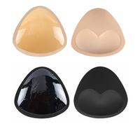 TOPWEL 2 Pairs Removable Bra Pads Lift Breast Inserts Self-Adhesive Silicone Bra Inserts Invisible Bikini Push Up Sticky Bra Cups Comfy Sports Cups Bra Insert for Bikini Top Swimsuit, FBA-HYYE31139