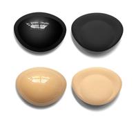 TOPWEL 2 Pairs Removable Bra Pads Lift Breast Inserts Self-Adhesive Silicone Bra Inserts Invisible Padded Bra Cups Insert Bikini Push Up Sticky Bra Cups Sports Cups for Swimsuit Bridal and Dresses