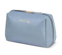 Topwey Makeup Bag, Travel Essentials Cosmetic Bags for Women, Waterproof Portable Pouch travel toiletry bag with Divider, darkcyan, L, Elegant