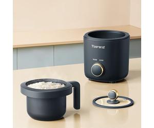 TOPWIT Small Rice Cooker, 2 Cups Uncooked, 1.2L Mini Rice Cooker