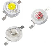 TOPXCDZ 100pcs 1W 3W 5W High Power LED Chip Lamp Bulbs SMD COB Diodes Warm Cold White Red Green Blue Yellow 440 660nm Grow Light Beads Fish Tank lamp (1W 100PCS, Pure White 6500K)