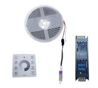 TOPXCDZ 10M 20M 30M 40M Running Water Flowing LED Strip Light DC24 WS2811 SMD2835 Horse Race Pixel Addressable Flexible Linear Lamp (Natural White, 1 * 10M Strip+Controller+Power)