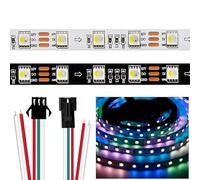 TOPXCDZ 5M DC12V SK6812 P8 RGBW LED Strip 60LEDs/m 5050 SMD Flexible LED Light DC12V IP20 IP65 IP67 White/Black PCB 1 IC Driver 3 LEDs (SK6812 RGBWW 12V, 60LED White PCB IP30)