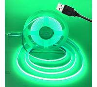 TOPXCDZ 5V USB COB LED Strip Lights for TV USB Powered LED Tape Lights Green COB Flexible Light TV Led Backlight for Bedroom Kitchen,DIY Lighting Room Decor (Green, 1M)
