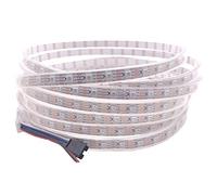 TOPXCDZ DC12V WS2815 (WS2812B/WS2813) RGB LED Pixels Strip Light Dual-Signal 1m/5m Individually Addressable LED 30/60/144 Pixels/LEDs/m (White PCB IP67, 5m 60led/M)