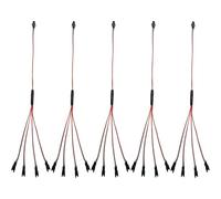 TOPXCDZ SM LED Connector Extension Splitter Cable JST Male to Female Plug Wire 30 cm 3-Pin WS2811 WS2812B SK6812 LED Strip Light 5 Pieces (30 cm Cable 1 to 4)