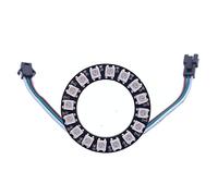TOPXCDZ WS2812B Pixel Ring 8/16/24/35/45/60 /90 /241Leds Individually Addressable WS2812 Full Color Circle DC5V Led Modules Light with Integrated Drivers (16Leds, Black)