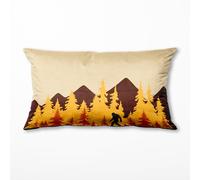 TopXmai Fall Bigfoot Sasquatch Forest Camping Throw Pillow Cover 20x12, Camping Themed Pillowcase for RV Campsite Sofa Decor, Fall Funny Gift for Lovers and Campers