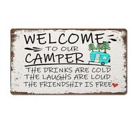 TopXmai Funny Camping Camper Bangkirai Door Mat 17 x 30, Camping Gifts for Women, Camper Rugs for Inside, Outdoor Camp Door Rug,RV Welcome Mat Door Mat,BLDM-02