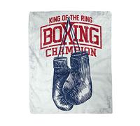 Topyee 130x150 cm Throw Blanket Gym Vintage Boxing Gloves Works Boy Kid Sport Training Warm Cozy Print Flannel Home Decor Comfortable Blanket for Couch Sofa Bed