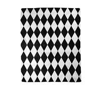 Topyee 130x150 cm Throw Blanket Harlequin Black and Pattern Halloween Abstract Baby Bathroom Checkerboard Warm Cozy Print Flannel Home Decor Comfortable Blanket for Couch Sofa Bed