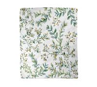 Topyee 150x200 cm Throw Blanket Green Greenery Botanical Watercolor Pattern Floral Beautiful Berries Berry Warm Cozy Print Flannel Home Decor Comfortable Blanket for Couch Sofa Bed