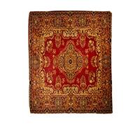 Topyee 150x200 cm Throw Blanket Red Oriental Persian Carpet Pattern Old Royal Ethnic Traditional Warm Cozy Print Flannel Home Decor Comfortable Blanket for Couch Sofa Bed