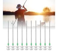 Topyond 10PCS Double Layer Squid Hooks,Attractive To Fish,Squid Baits Hook,Luminous Design,Squid Fishing Jig Hook,Strong Penetration(17cm)