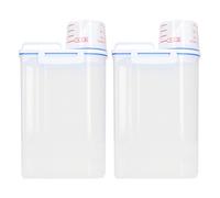 Topyond 2PCS 2.5L Rice Storage Container,Rice Bucket,Plastic Rice Dispenser Bin with Pour Spout,Dry Food Pantry Storage for Rice, Beans, Grains,Flour,Cereal