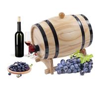 Topyond 5L Wine Pine Barrels, Wooden Wine Making Barrels, Self Brewed Wine Pine Aging Barrels, Beer Barrels for Bar Catering Barbecue Shop and Wine Lovers