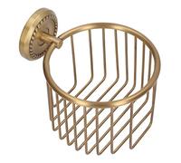 Topyond Antique Rust Proof Wall Mounted Toilet Paper Holder Hollow Out Design Tissue Roll Basket Rack for Bathroom Adds Vintage Charm While Keeping Toilet Paper Within Achieve