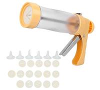 Topyond Cake Decorating Kit with 16 Molds & 6 Nozzles, Baking Tools for Icing Biscuits Cookies, Reusable Decorating Set for Home Bakery