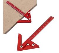Topyond Center Gauge 105mm Aluminum Alloy Ruler Precise Woodworking Measuring Tool 45° 90° Angles Center Finder for Accurate Marking for Woodworkers,Center Finding Gauge