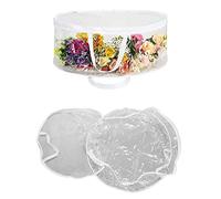Topyond Christmas Wreath Storage Bag, Clear PVC Storage Box with Double Zippers & Reinforced Handle, 60x20cm (24"x8") Waterproof Container for Holiday Decorations, Garlands, Seasonal Ornaments