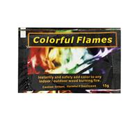 Topyond Colored Flame Powder, Long Lasting Color Changing Fire Packets, Vibrant Green Blue Purple Flames for Campfires, Bonfires, Indoor Outdoor Use (30g)