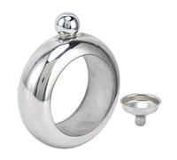 Topyond Flask Bangle Bracelet - Stainless Steel - 100ml - Wine Flask - Fun and Stylish Gift with Funnel for Carrying Drinks