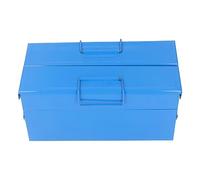 Topyond Folding Tool Storage Box ,2 Layer 3 Tray Portable Iron Toolbox for Vehicle Repair and Household Use,Durability and Anti Pressure Design ,Enhance Your Workspace Organization
