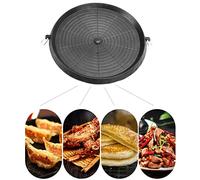 Topyond Grill Pan, Korean Grill Pan with Oil Hole Design, Non Stick BBQ Pan Easy to Clean, Heat Evenly Wear Resistant Double Layer Barbecue Skillets for Home Outdoor