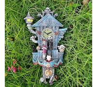 Topyond Halloween Cuckoo Clock, Resin Cuckoo Clock for Wall, Nightmare Before Christmas Design, Decorative Coo Coo Clock for Halloween Christmas Decoration
