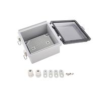 Topyond IP67 Waterproof Junction Box, ABS Electrical Box, Outdoor Wire Connector with Transparent Cover, Ideal for Distribution Box 150x150x90mm