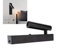 Topyond LED Wall Lamp, Wall Sconce with USB Port, Stylish Rechargeable Light with Switch, Versatile Indoor Lighting for Bedroom and Living Room