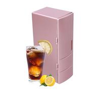 Topyond Mini Fridge, USB Portable Skincare & Drink Refrigerator, Heat Preservation & Cold Storage, Dual Use, Rose Gold