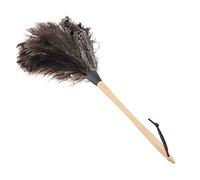 Topyond Ostrich Feather Duster, 57cm/ 22.44in Dusting Brush Anti-Static Ostrich Duster With Wooden Handle for Books Keyboard Office Home Other Household Daily Necessities