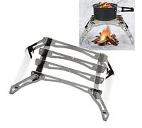 Topyond Portable Camping Grill, Folding Charcoal Barbecue Grill, Stainless Steel Charcoal BBQ, Outdoor Folding Stove Stand for Camping Hiking Picnics