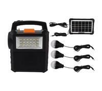 Topyond Portable Power Station, 6000mAh Solar Generator with Built-in 36-LED Light & 3m Cable, Camping Power Bank for Outdoor Camping Emergency Home Use, Solar Panel Included