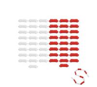 Topyond RC Car Barrier Set, 50PCS RC Road Track Barriers 1/18 RC Car Drifting Racing Field Fence Roadblocks for Remote Control Car Accessories Red and White