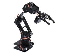 Topyond Robot Arm, 6DOF Robot Mechanical Arm Clamp Kit, 360° Rotations Robotic Hands with 6 Servo Motors, Flexible Aluminum Frame and Imported Bearings, Teaching and DIY Industrial Robot Parts