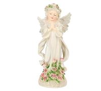 Topyond Solar Angel Statue Resin Outdoor Sculpture Ornament with Night Light Garden Yard Lawn Decor,Heavenly Guardian Angel Figurine,for Grave, Desk Decoration