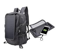 Topyond Solar Powered Daypack, Outdoor Foldable Hiking Backpacks, Waterproof Lightweight Storage Bags, Sports Travel Backpacks for Women Men